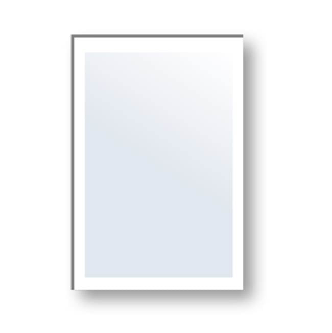 Madeli - Madeli Edge Mirror, 24'' x 36'' x 3/4'', Rectangle, Frosted Edge - Aluminum
