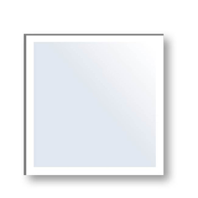 Madeli - Madeli Edge Mirror, 36'' x 36'' x 3/4'', Rectangle, Frosted Edge - Aluminum