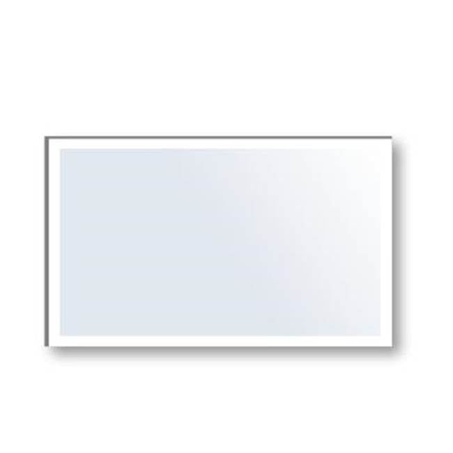 Madeli - Madeli Edge Mirror, 60'' x 36'' x 3/4'', Rectangle, Frosted Edge - Aluminum