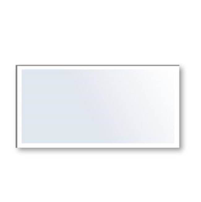 Madeli - Madeli Edge Mirror, 72''x 36'' x 3/4'', Rectangle, Frosted Edge - Aluminum