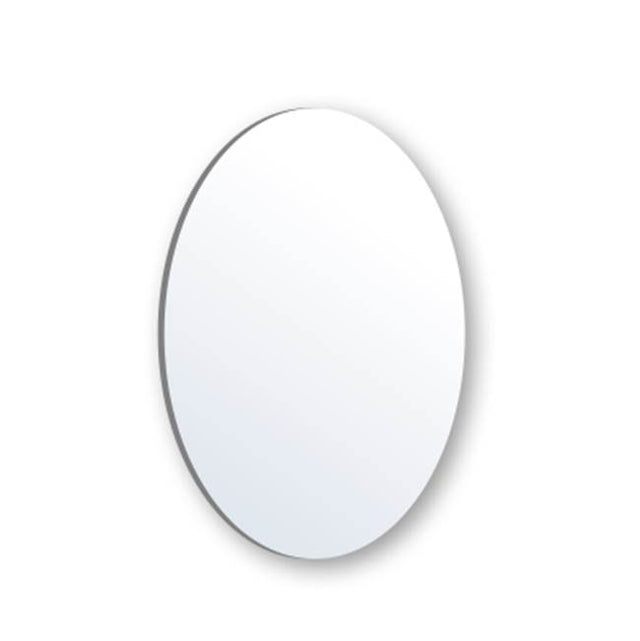 Madeli - Madeli Evo Oval Mirror, 24'' x 36'' x 3/4'', Plain Edge - Aluminum