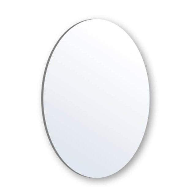 Madeli - Madeli Evo Oval Mirror, 28'' x 42'' x 3/4'', Plain Edge - Aluminum