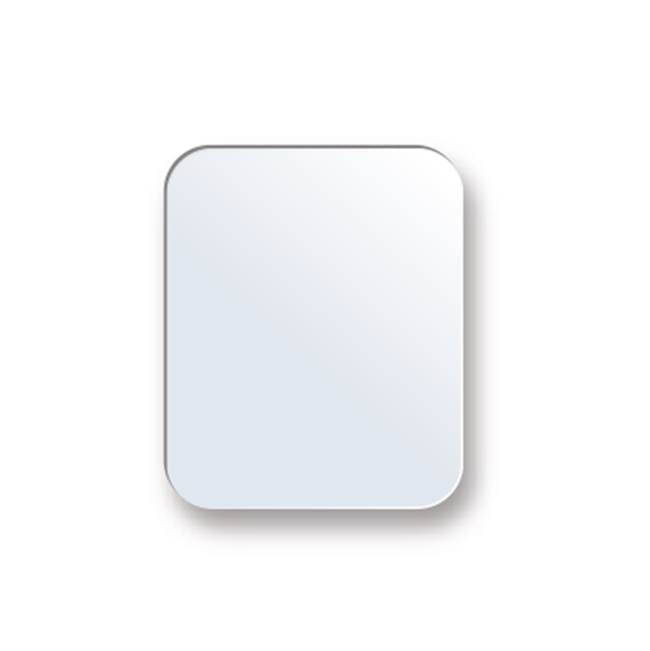 Madeli - Madeli Euro Mirror, 24'' x 20'' x 3/4'', Rectangle, Rounded Edge - Aluminum