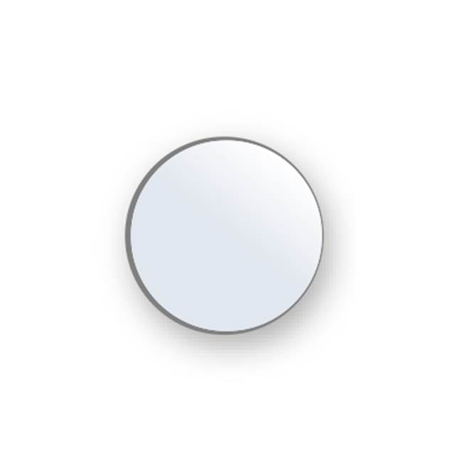Madeli - Madeli  ''O''  Mirror, 24''x 3/4'', Round,  Plain Edge - Aluminum