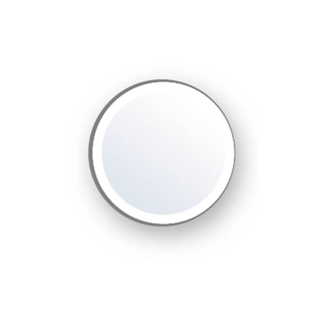 Madeli - Madeli  ''O''  Mirror, 24''x 3/4'', Round,  Frosted Edge - Aluminum