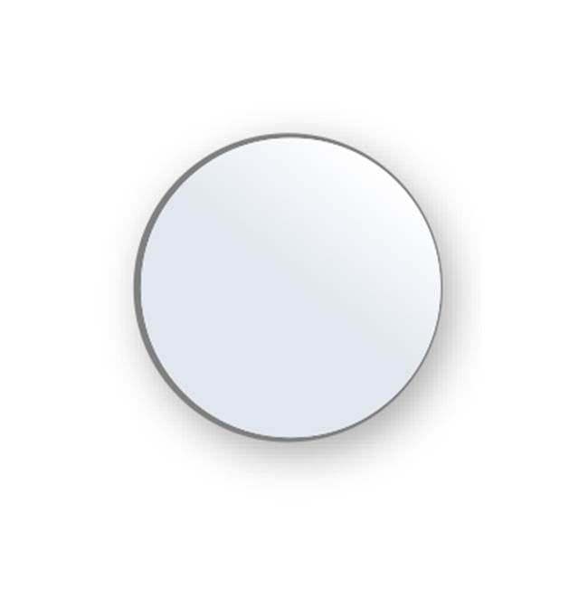 Madeli - Madeli  ''O''  Mirror, 30''x 3/4'', Round,  Plain Edge - Aluminum