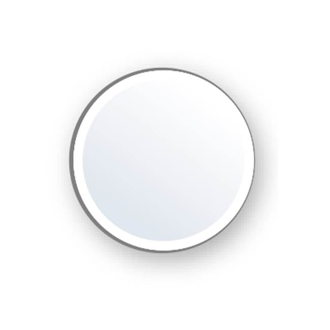 Madeli - Madeli  ''O''  Mirror, 36''x 3/4'', Round,  Frosted Edge - Aluminum