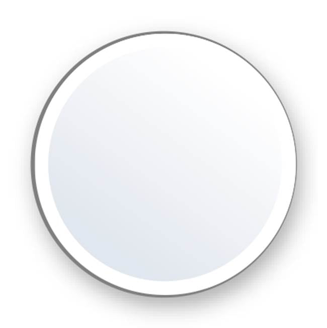 Madeli - Madeli  ''O''  Mirror, 48''x 3/4'', Round,  Frosted Edge - Aluminum