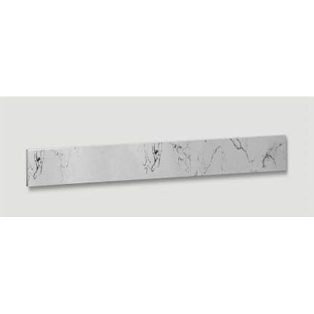 Madeli - Madeli Quarztstone Side Splah, 18'' x 4'' x 3/4'', White Carrara - White Carrara
