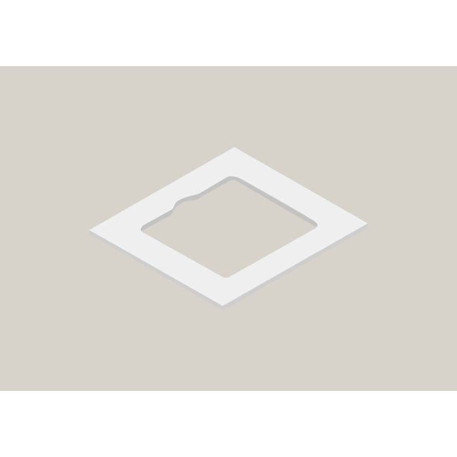 Madeli - Madeli X-Stone Countertop, 24'' x 22'' x 3/4'', Cut-out for XTU2015-20-XXX-WH or XTU1845-20-XXX-WH , Glossy White - Glossy White