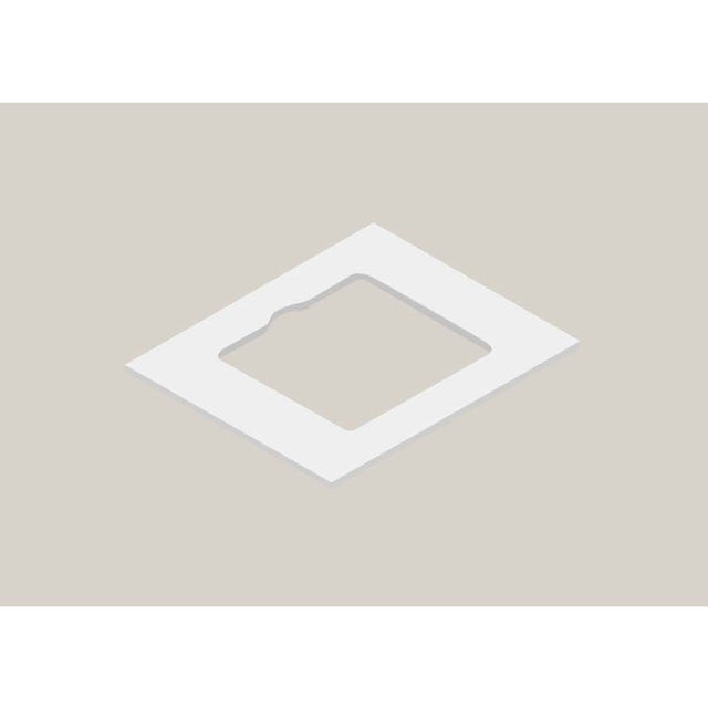 Madeli - Madeli X-Stone Countertop, 30'' x 22'' x 3/4'', Cut-out for CB-7124-XXX-WH, Glossy White - Glossy White