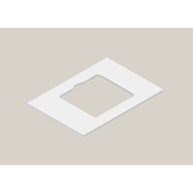 Madeli - Madeli X-Stone Countertop, 42'' x 22'' x 3/4'', Cut-out for CB-7124-XXX-WH, Glossy White - Glossy White