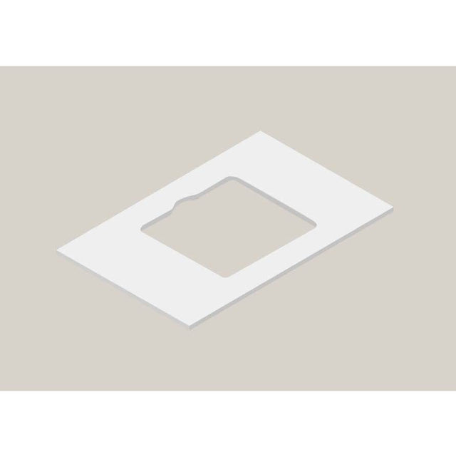 Madeli - Madeli X-Stone Countertop, 48'' x 22'' x 3/4'', Cut-out for CB-7124-XXX-WH, Glossy White - Glossy White