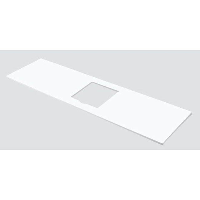 Madeli - Madeli X-Stone Countertop, 60'' x 22'' x 3/4'', Cut-out for CB-7124-XXX-WH, Matte White - Matte White