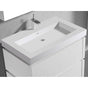 Madeli - Madeli X-Stone Trough Sink, 36'' x 22'' x 4-1/2'', Glossy White, Single Faucet Hole - Glossy White