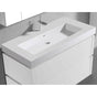 Madeli - Madeli X-Stone Trough Sink, 48'' x 22'' x 4-1/2'', Glossy White, Single Faucet Hole - Glossy White