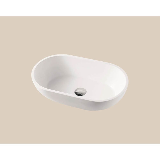 Madeli - Madeli X-Stone Vessel, 22'' x 12-5/8'' x 6-1/8'',  Racetrack, Glossy White - Glossy White