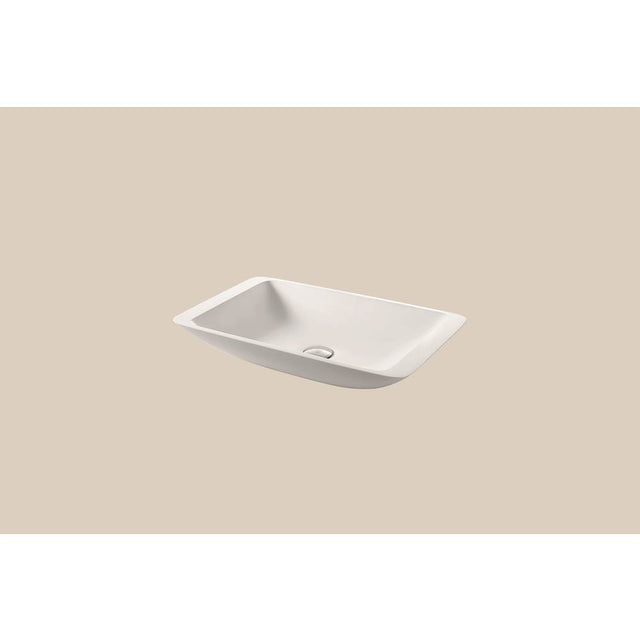 Madeli - Madeli X-Stone Vessel, 22-7/8'' x 13-3/8'' x 4'',  Rectangle, Glossy White - Glossy White