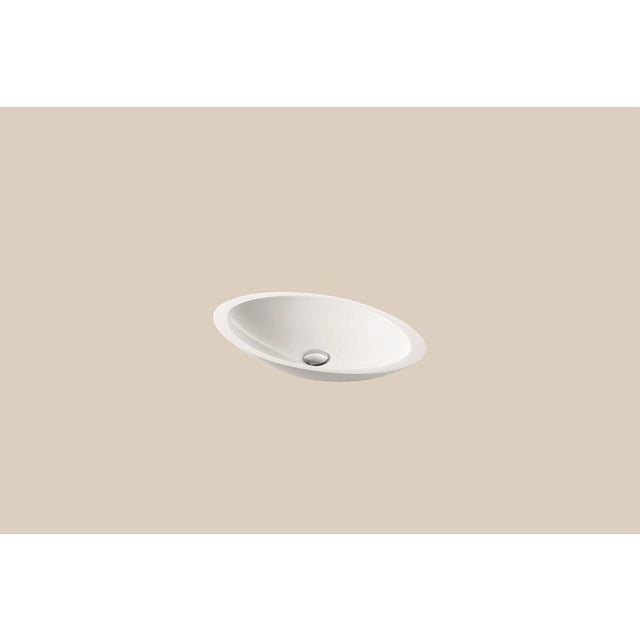 Madeli - Madeli X-Stone Vessel, 23-1/4'' x 13-3/4'' x 4'', Oval,  Glossy White - Glossy White