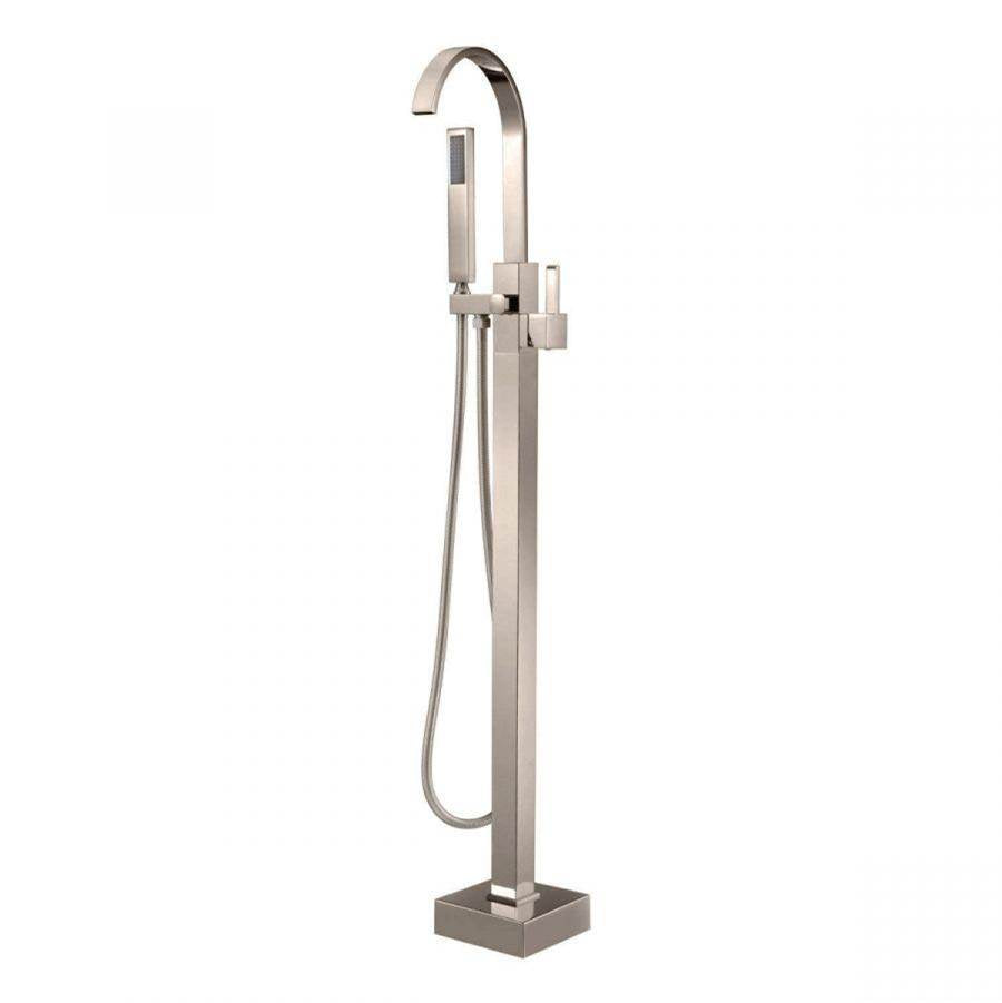 Maidstone - Contemporary Freestanding Faucet - Gooseneck - Brushed Nickel