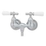 Maidstone - Tub Wall Mount English Telephone Faucet - Down Spout - Brushed Nickel