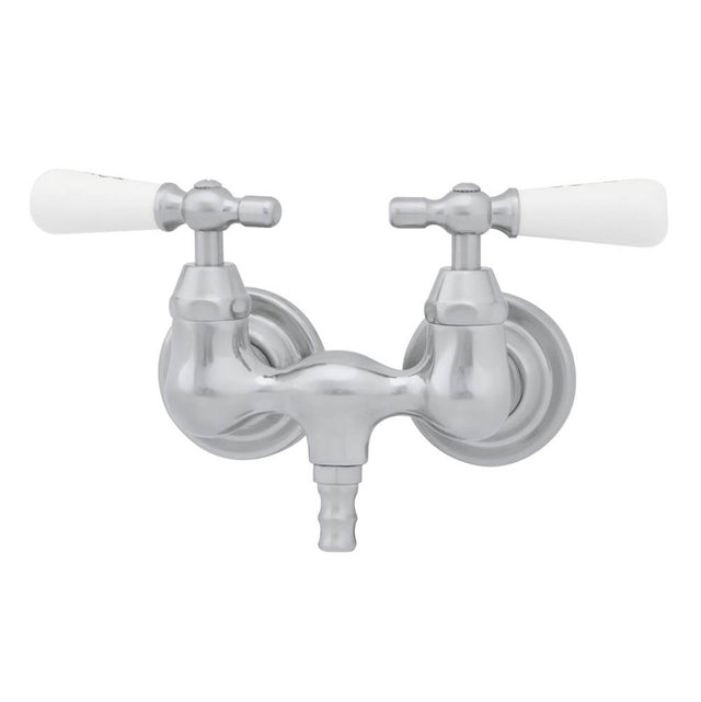 Maidstone - Tub Wall Mount English Telephone Faucet - Down Spout - Brushed Nickel