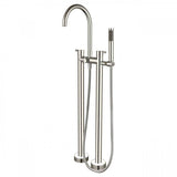 Maidstone - Double Post Freestanding Gooseneck Faucet - Brushed Nickel