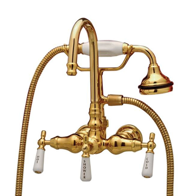 Maidstone - Tub Wall Mount English Telephone Faucet - Gooseneck Spout - Oil Rubbed Bronze