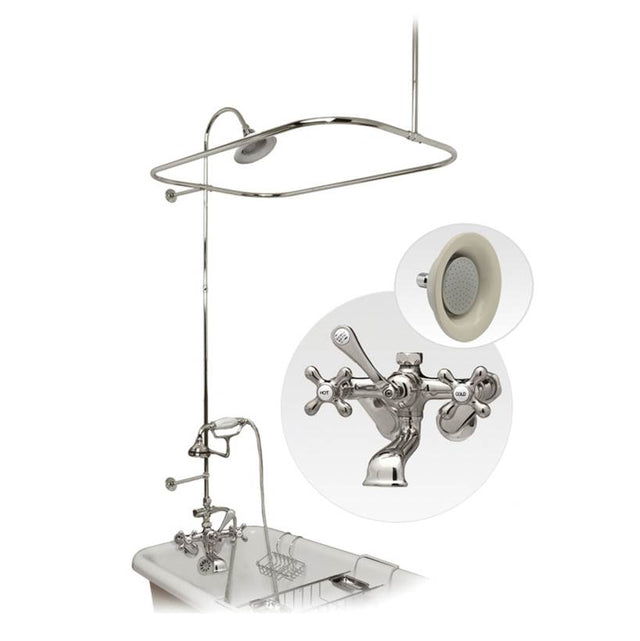 Maidstone - Tub Wall Mount Shower Kit with Classic Spout Faucet Wall Mount Shower Enclosure - Oil Rubbed Bronze