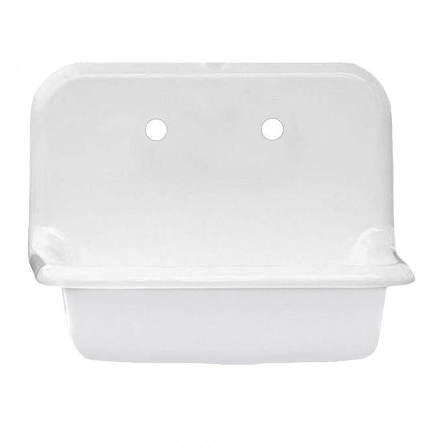 Maidstone - 24'' Cast Iron High Back Sink - White