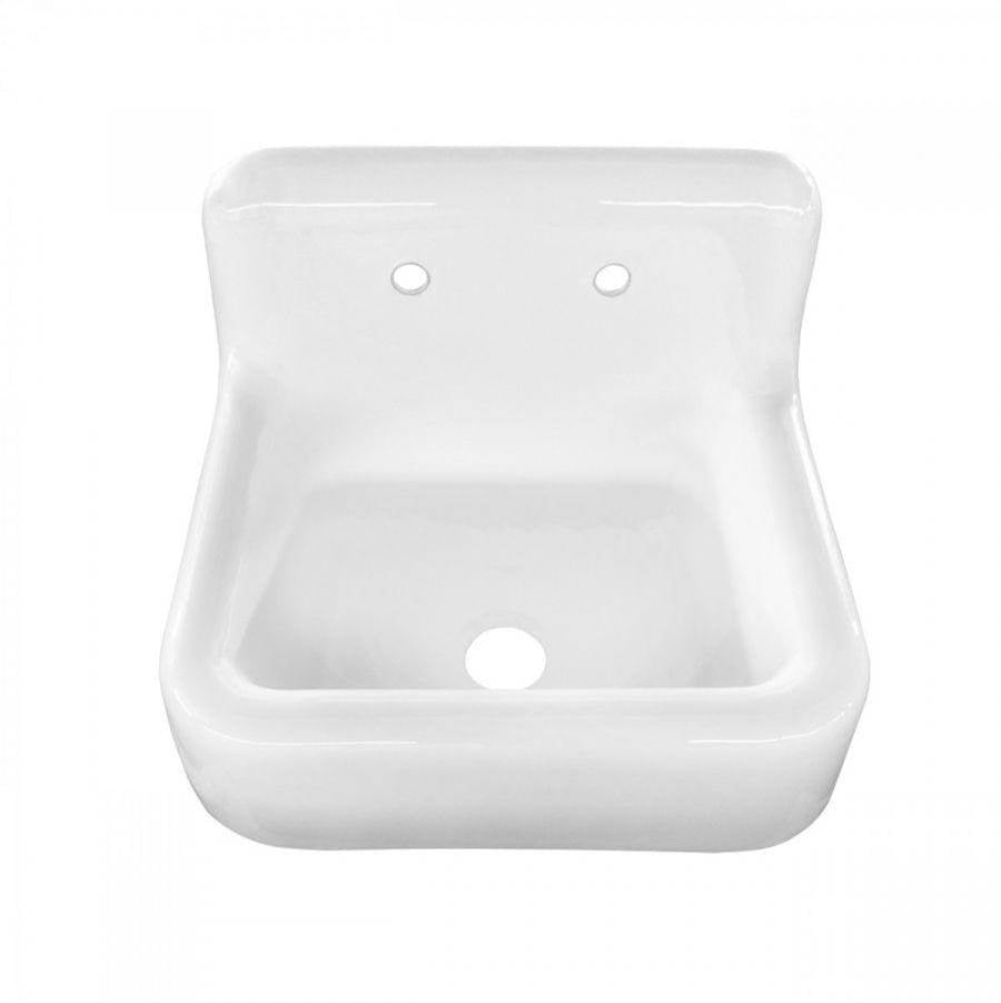 Maidstone - 25'' Cast Iron High Back Sink - White