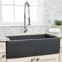 Maidstone - 33'' x 18'' Reversible Fireclay Farmhouse Sink - Matte Dark Gray