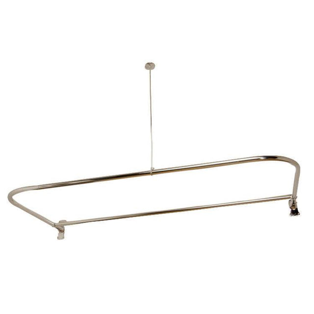 Maidstone - D-Ring Shower Curtain Rod Enclosure Ring/Rod - Brushed Nickel