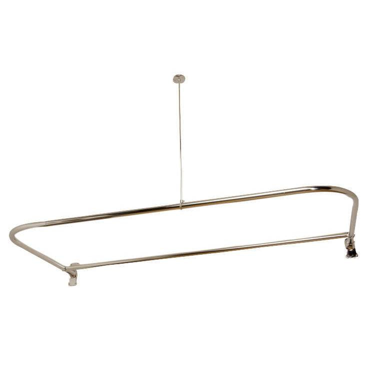 Maidstone - D-Ring Shower Curtain Rod Enclosure Ring/Rod - Brushed Nickel