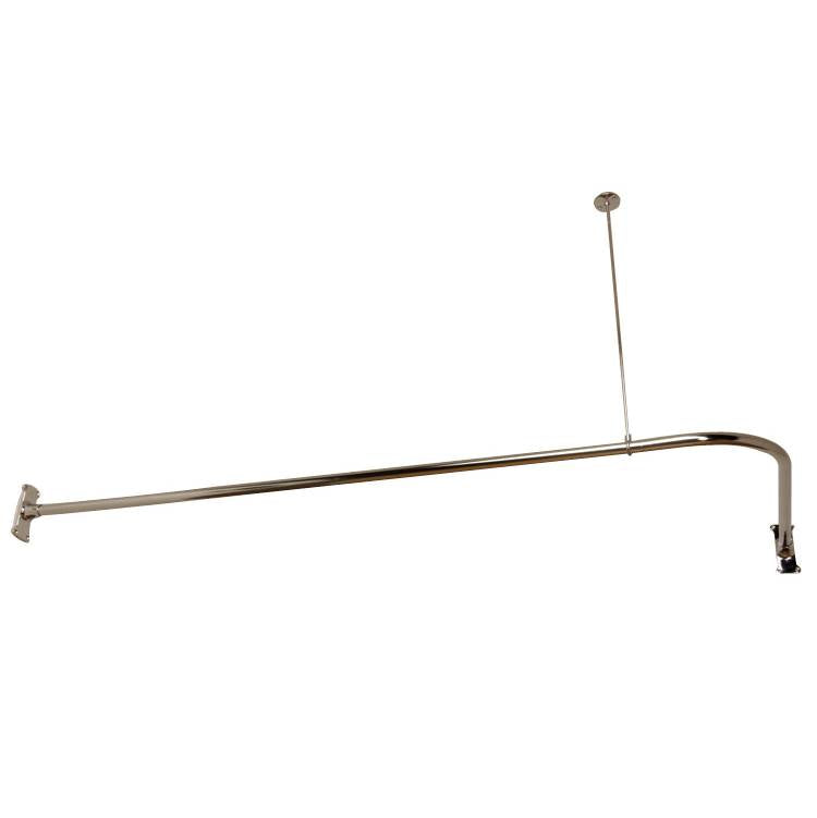 Maidstone - L-Ring Shower Curtan Rod Enclosure Ring/Rod - Brushed Nickel