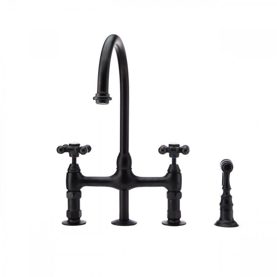 Maidstone - Bradford Sink Faucet - Bridge Style - Matte Black