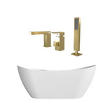 Maidstone - Wexler Acrylic Contemporary Tub - Brushed Brass
