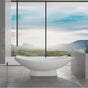 Maidstone - Gabriel 70 Inch Resin Hammock Freestanding Tub - White With Matte Black