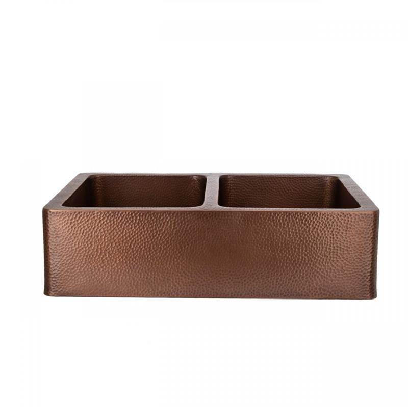 Maidstone - Copper Single Bowl Farmhouse Sink - Brown Copper