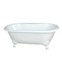 Maidstone - Paloma Cast Iron Double Ended Clawfoot Tub - Brass