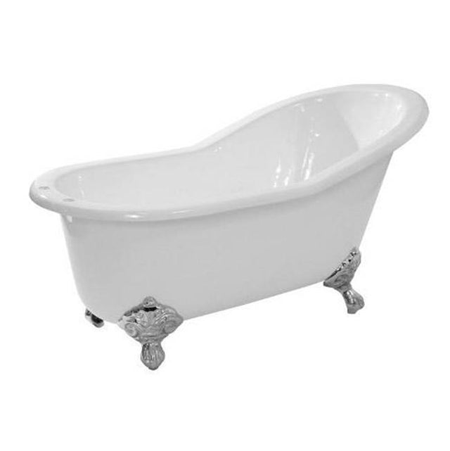 Maidstone - Imperial Cast Iron Slipper Clawfoot Tub - Chrome