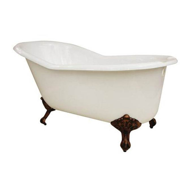 Maidstone - Finn Cast Iron Slipper Tub - Chrome