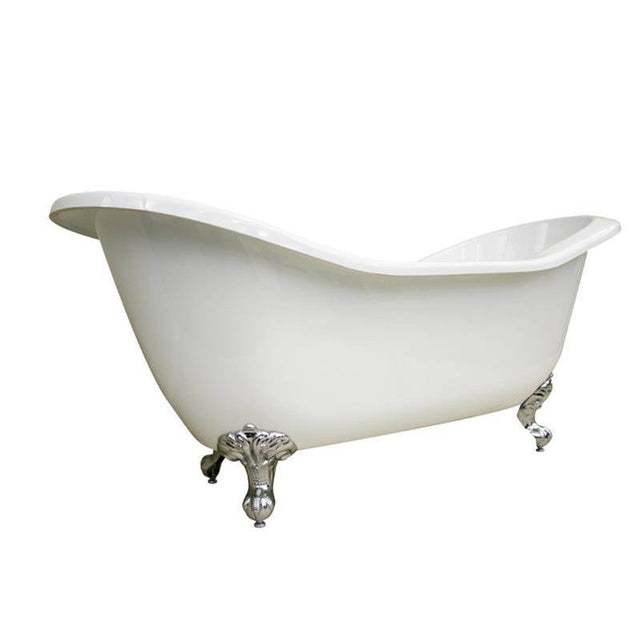 Maidstone - Amandine Acrylic Slipper Clawfoot Tub - Chrome