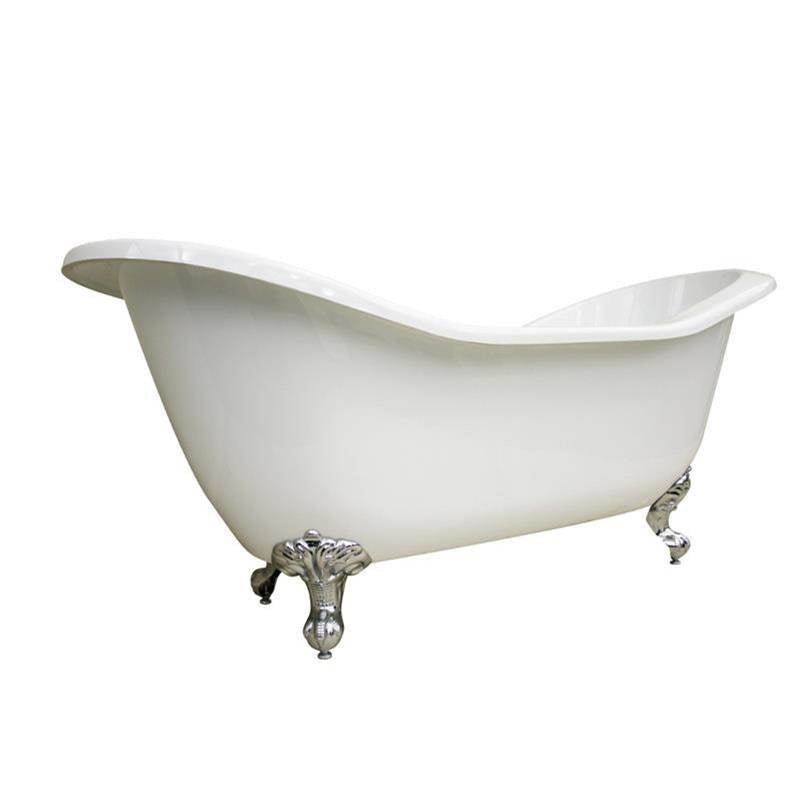 Maidstone - Amandine Acrylic Slipper Clawfoot Tub - White