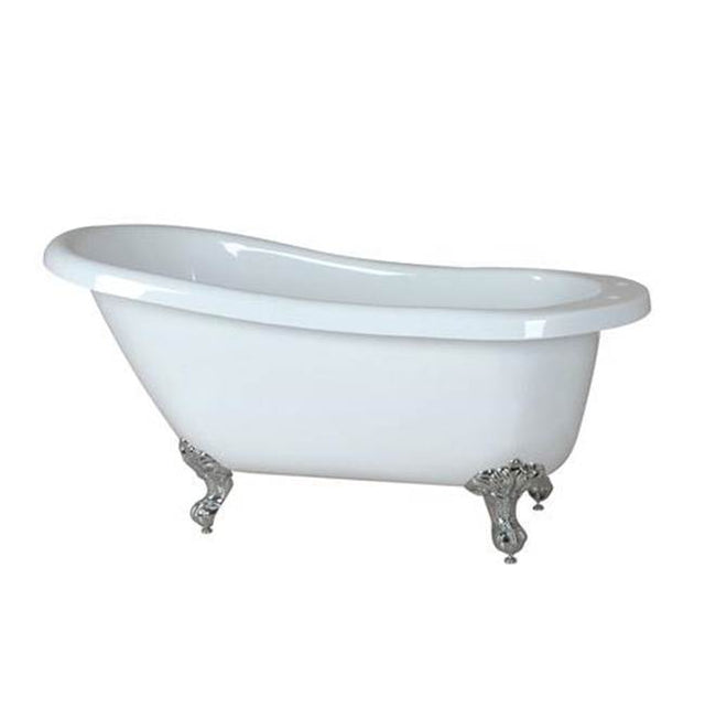 Maidstone - Wilshire Acrylic Slipper Clawfoot Tub - Brushed Nickel