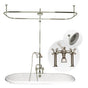 Maidstone - Side Deck Mount Shower Kit with Classic Spout Faucet Rim Mount Shower Enclosure - Oil Rubbed Bronze