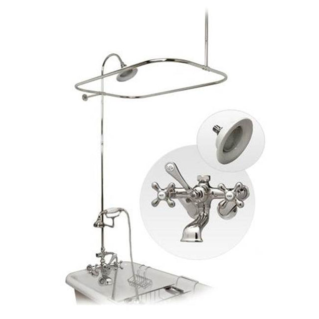 Maidstone - Tub Wall Mount Shower Kit with Classic Spout Faucet Wall Mount Shower Enclosure - Oil Rubbed Bronze