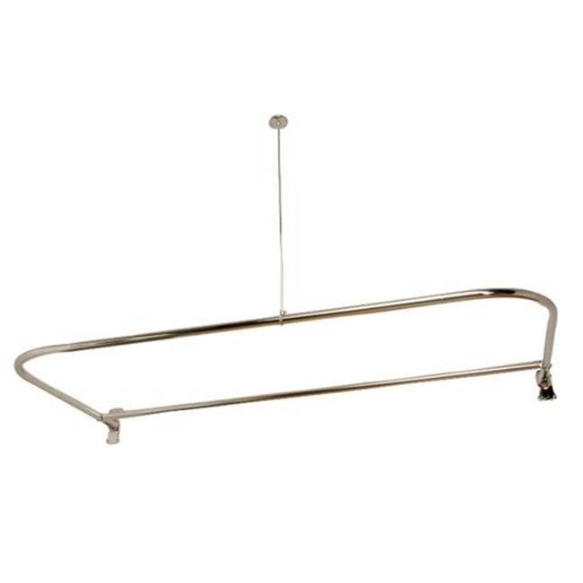 Maidstone - D-Ring Shower Curtain Rod Enclosure Ring/Rod - Chrome