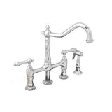 Maidstone - Adriana Sink Faucet - Bridge Style - Polished Nickel