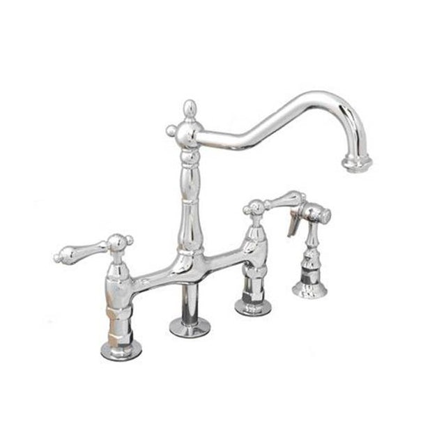 Maidstone - Adriana Sink Faucet - Bridge Style - Polished Nickel